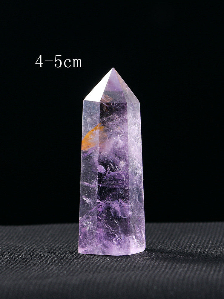 Natural Crystal Hexagonal Raw Stone Pillar