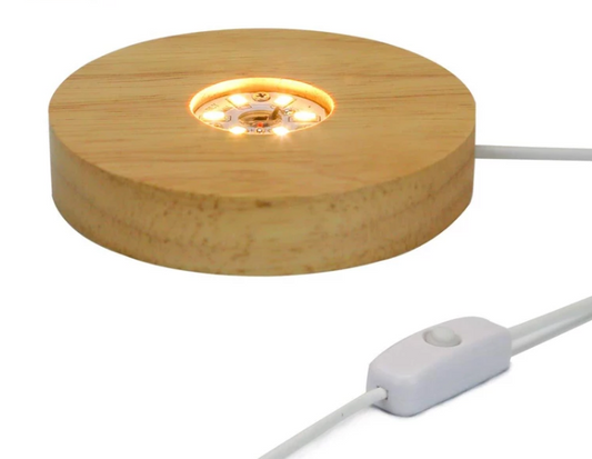 Wood Base LED Display Light