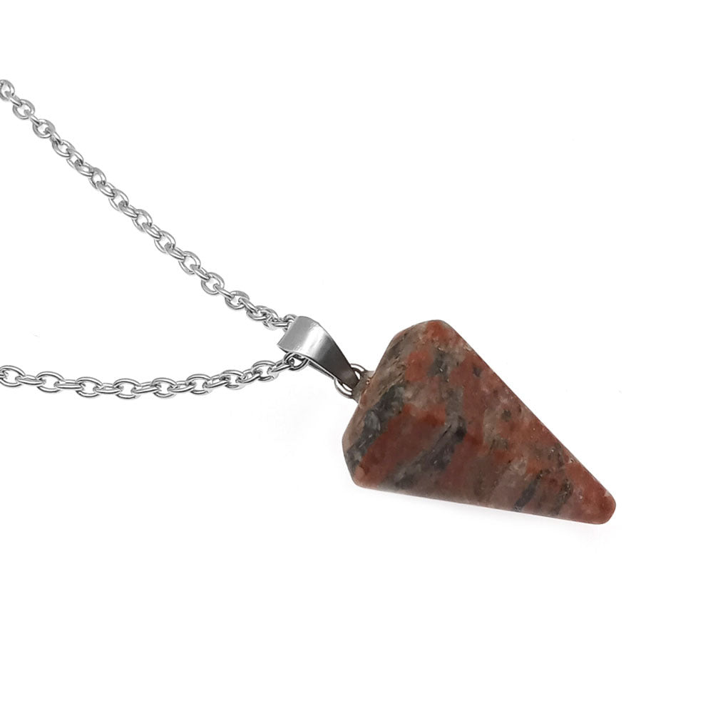 Raw Crystal Prism Pendant Necklace