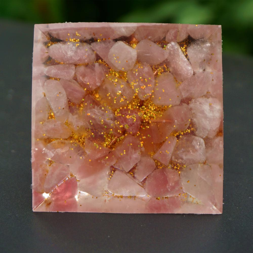 Rose Quartz Tree Of Life Orgone Pyramid