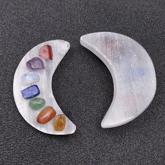 Selenite Moon Crystal Gift Set