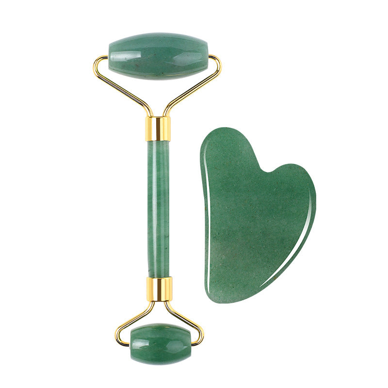 Jade Massage Roller and Gua Sha Set