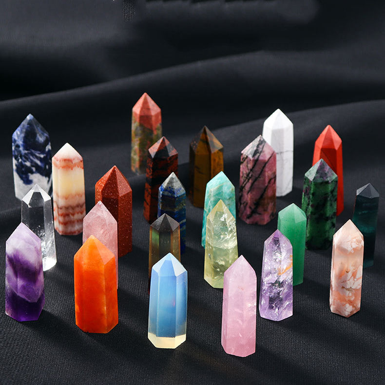 Natural Crystal Hexagonal Raw Stone Pillar