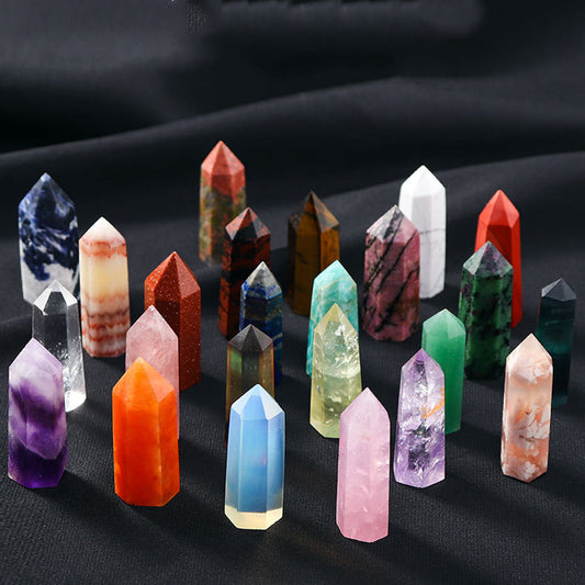 Natural Crystal Hexagonal Raw Stone Pillar