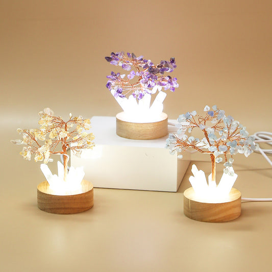 LED Fortune Tree Of Life Crystal Lamp