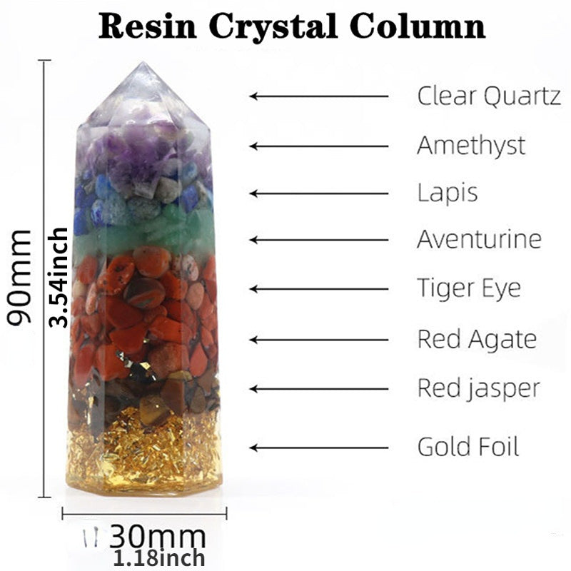 Polished Crystal and 7 Chakra Column Box Set