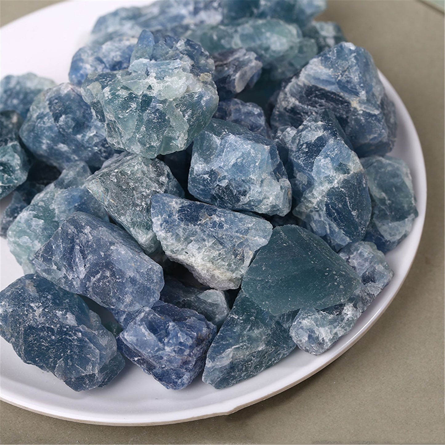 100g Natural Blue Fluorite Raw Crystal