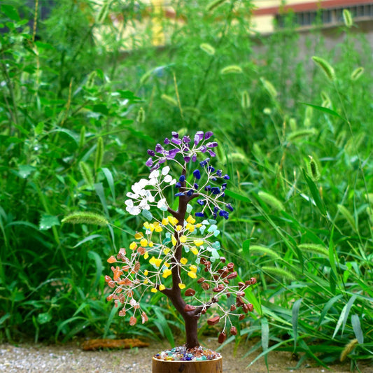 Wood Base Crystal Fortune Tree Of Life