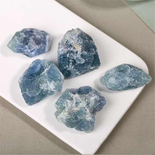 100g Natural Blue Fluorite Raw Crystal