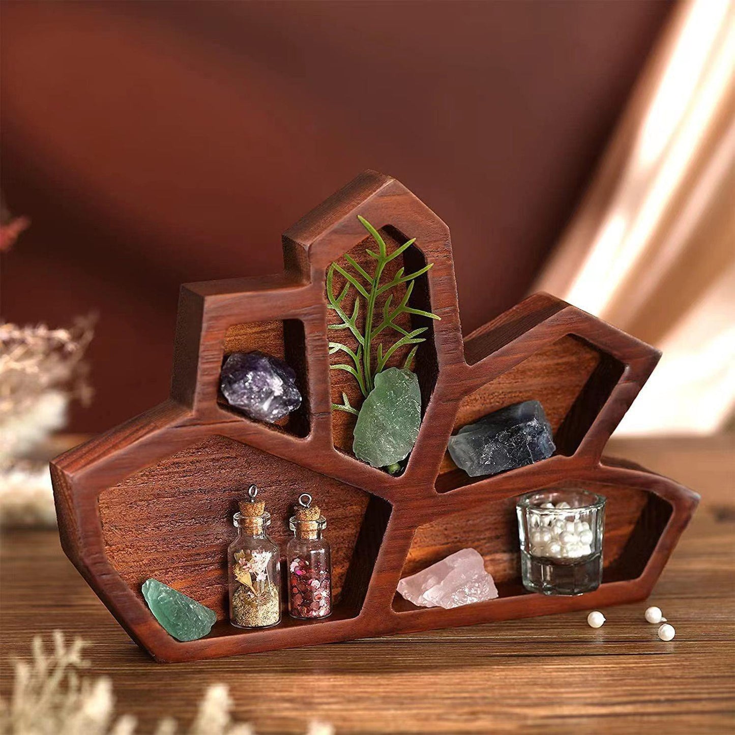 Wooden Crystal Display Tray