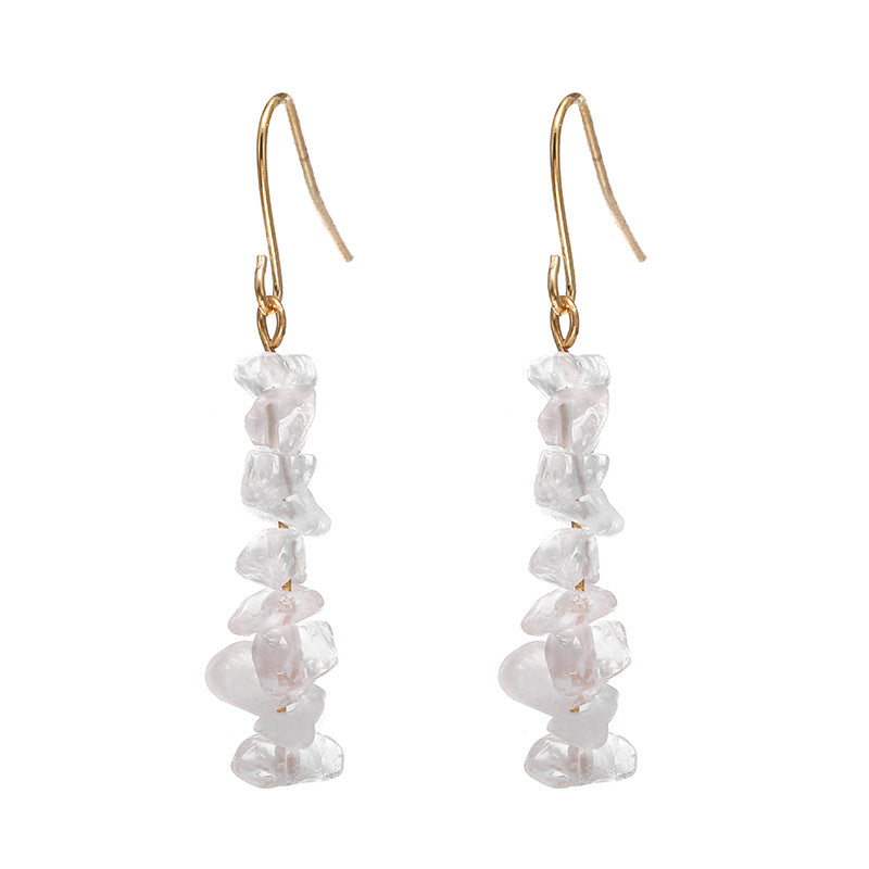 Natural Polished Crystal Earrings